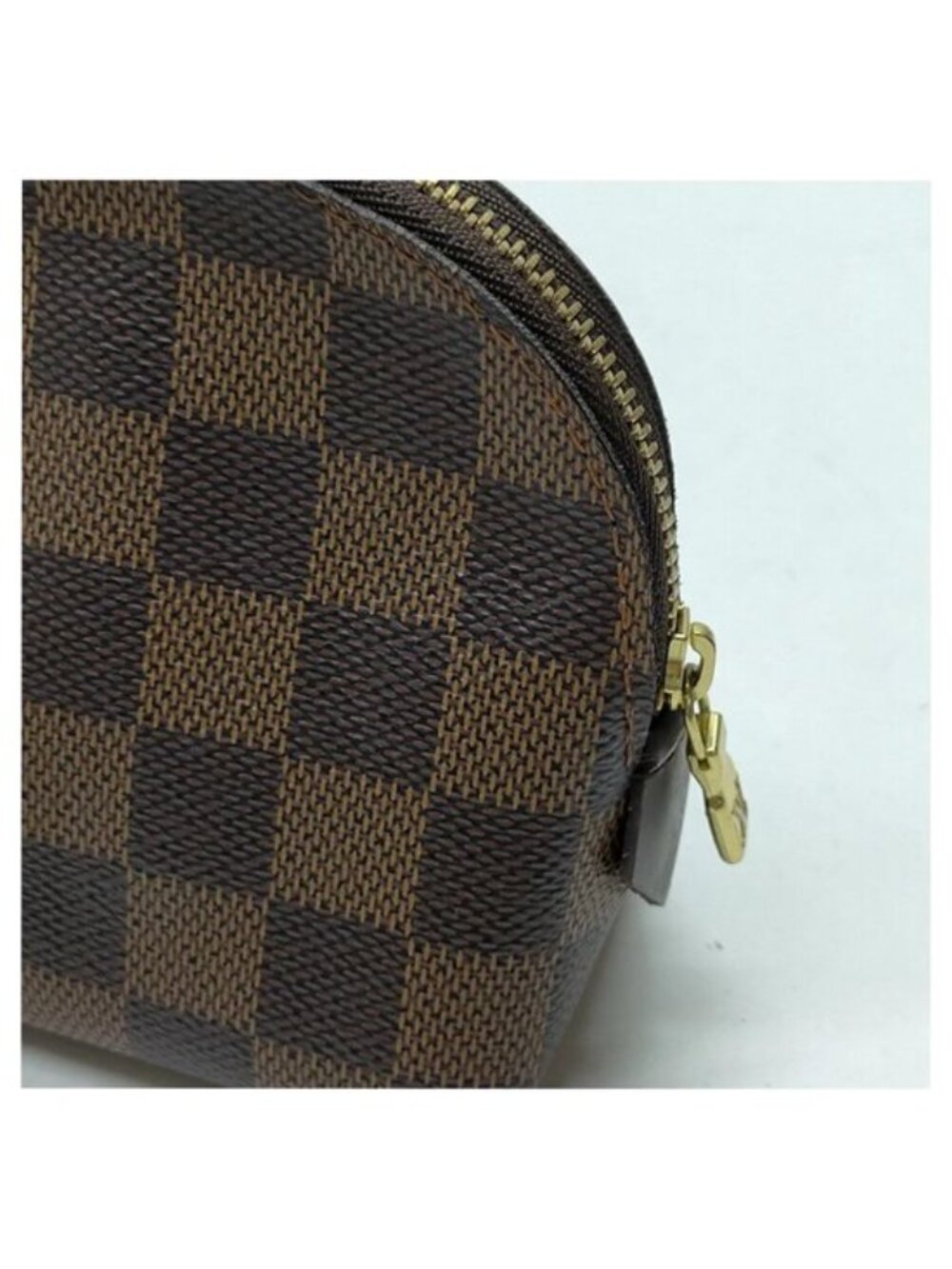 Authentic Louis Vuitton Damier Ebene Cosmetic Pouch PM Makeup Bag LV - Picture 9 of 16